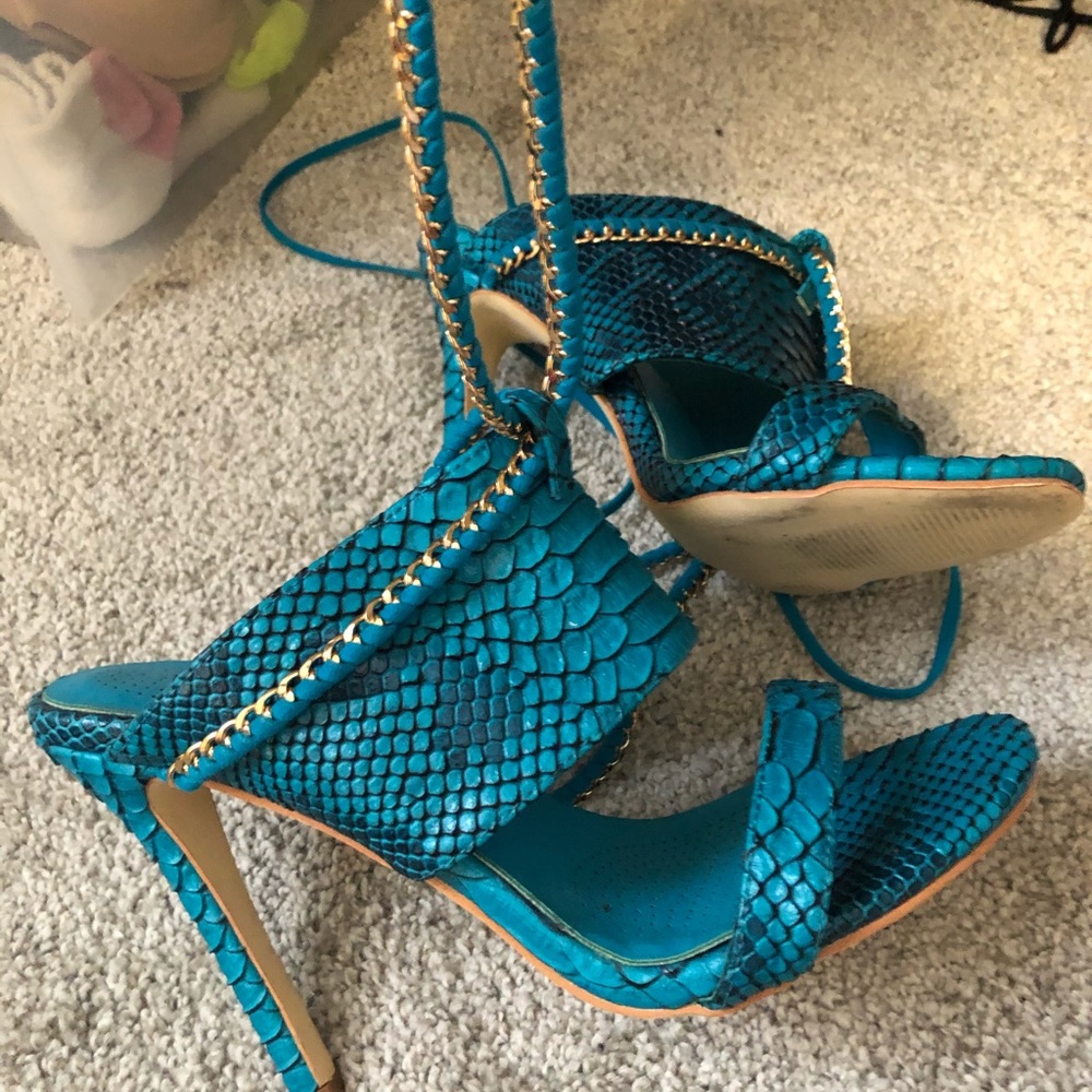 Turquoise heels